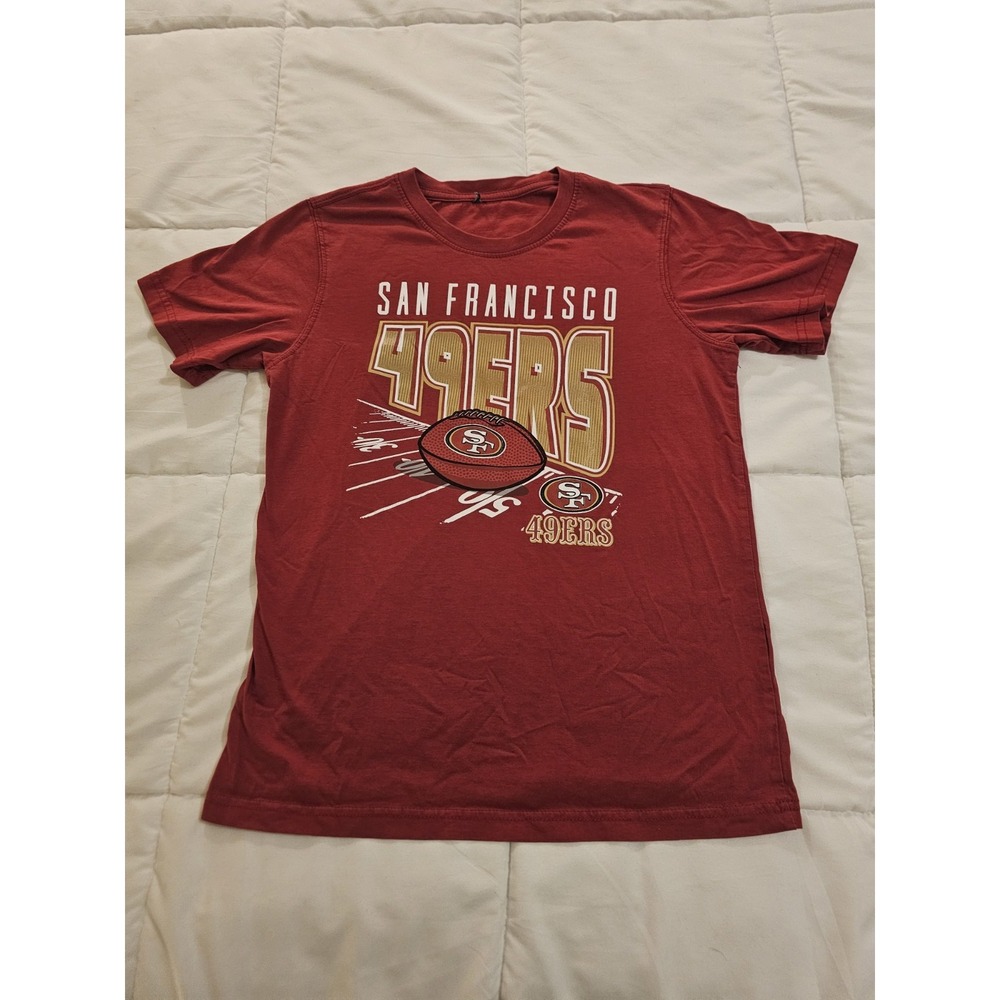San Francisco 49ers Graphic T-Shirt Red‎ NFL Football Tee Men's Size Unknown